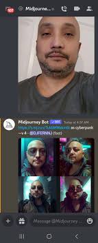 I uploaded this picture of me and used the prompt "as cyberpunk " and got  these lol Maybe I'll try this look , and yes i was up at 4:37 am today