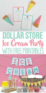Ice Cream Party Free Printables Summer Ice Cream Party Ice Cream Party Bar Ice Cream Social Decorations