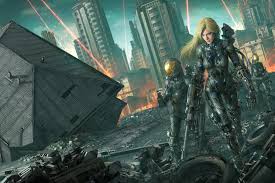 Judging by the photos next to the mirror, it seems entirely possible that this cyborg is merely impersonating someone else. Wallpaper Women Blonde Cyborg Armor Futuristic Fantasy Art Artwork Digital Art Illustration Cyberpunk Battle Fantasy Girl Building Apocalyptic Destruction Concept Art Tek Tan 7000x4662 Tonesteam 1531797 Hd Wallpapers Wallhere