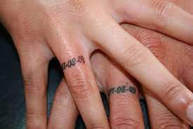 Matching Ring Finger Tattoos Ring Finger Tattoos Wedding Band Tattoo Tattoo Wedding Rings