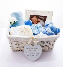 Twinkle Twinkle It S A Boy Hamper Features A Beautiful Selection Of Unique And Handpicked Baby Gift Baby Boy Gift Baskets Baby Shower Gifts Baby Gift Hampers