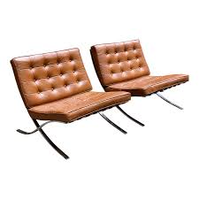 Using high quality pu leather or fabric to make the full set. Barcelona Chairs For Charlton Pair Chairish Barcelona Chair Chair Leather Cushion