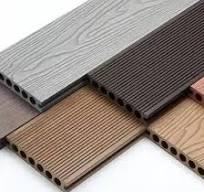 Outdoor Co-Extrusion Wood Plastic Composite WPC Board Decking Flooring Round Hole