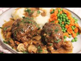 Salzbury steak food wishes : Recipes Beef How To Make Salisbury Steak With Mushroom Gravy