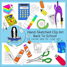 School Supplies Clip Art Free Art Teacher Resources Back To School Supplies Art Teaching Resources