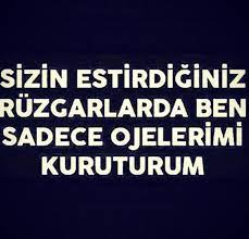 sizin estirdiginiz ruzgarlarda ben sadece ojelerimi kuruturum guclu kadin olmak budur kadin olmak guclu kadin guzel soz