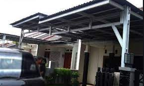 Bentuk rangka tidak menyiku sempurna menyerupai sebuah trapesium. 10 Model Kanopi Baja Ringan