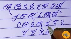 English Big Alphabets Cursive Handwriting Stylish Writer Youtube Today i would like to present you how to write the stylish lettering using pointer pen.