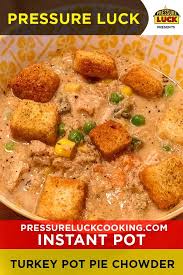 Instant Pot Creamy Turkey Soup Pressure Luck Cooking Recipe Creamy Turkey Soup Instant Pot Turkey Soup Turkey Soup
