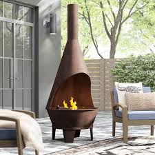 Arneson Steel Wood Burning Chiminea In 2020 Wood Burning Fires Natural Gas Outdoor Fireplace Wood Burning Fire Pit