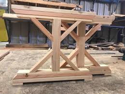 Unfinished dining chairs unfinished wood furniture kitchen chairs dining room chairs table and chairs tables unfinished bookcases modern high chair vitra chair. Unfinished Wooden X Base Farmtable Legs Trestle Wooden Table Etsy