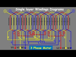 single layer 3 phase induction motor winding diagram for 24