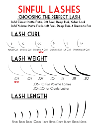 Sable L L Curl Lash Extensions Sinful Lashes