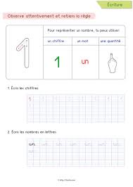 Feuille D Ecriture Apprendre A Ecrire Les Nombres En Lettres Numbers Preschool French Lessons Math