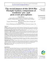 You will usually meet the hr business partner and the hiring manager, as well as people from the team/business. Pdf The Social Impact Of The 2016 Rio Olympic Games Comparison Of Residents Pre And Post Event Perceptions