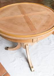 Smooth shaped edges with synthetic steel wool. Refinishing A Table How I Brought My Beat Up End Table Back To Life Driven By Decor