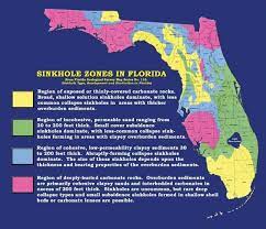 Sinkhole Zones In Florida From Florida Geological Survey Map Series No 110 The Whole State Is Pretty Much Sinkhole Country T Map Of Florida Geology Florida