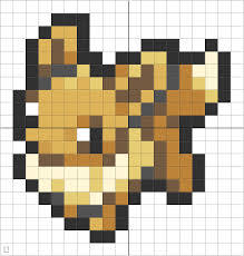 133 Eevee Pixel Art Minecraft Pixel Art Pixel Art Pokemon