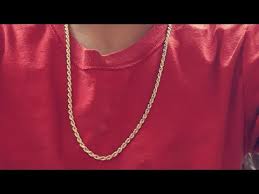 Solid yellow rope chain | 14k yellow gold. 24 Vs 22 Inch 2 5 4mm Gold Rope Chain On Body Youtube