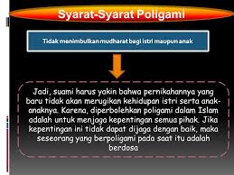 Poligami adalah sistem perkawinan yang salah satu pihak memiliki atau mengawini beberapa lawan jenisnya dalam waktu yang bersamaan. Poligami Menurut Perspektif Islam Ppt Download