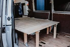 Klappbett / pritsche selber bauen. Campervan Selbstausbau Das Bett Im Vw T5 Transporter Take An Advanture
