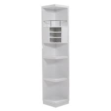 This bar cabinet fits snug into any corner and offers display and storage space galore. Nostran White Corner Bar El Dorado Furniture