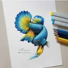 Pin By Tom On Colour Drawings Marker Art Colorful Drawings Fish Drawings How to draw fish and coloring fish under water for kids | how to color a boat on sea: marker art colorful drawings