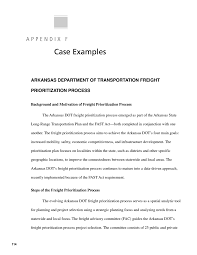 Appendix F Case Examples Prioritization Of Freight