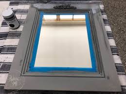 You can see the yellow glue. Upcycled Mirror Frame With Applique Chalk Type Paint I Restore Stuff