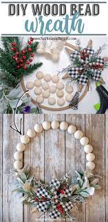 Diy Wood Bead Wreath Wood Beads Diy Diy Floral Wreath Easy Diy Wreaths