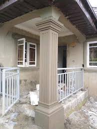 Checkered surface for the pillar Concrete Fascia Windows And Pillars Designs 08105148400 Properties Nigeria