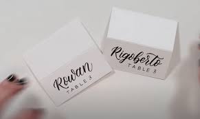 Here are some other place cards that aren't explicitly designed for a wedding, but with a few tweaks, they would work perfectly. Diy Calligraphy Wedding Place Cards The Happy Ever Crafter