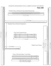 Bobbys English Bridle Size Chart Google Search Bridles