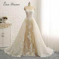 Cheap Wedding Dresses Buy Directly From China Suppliers Quality Arabic Wedding Dress 2019 Detachable Tail Champagne Vestido De Novia Wedding Gown Bride Mermaid