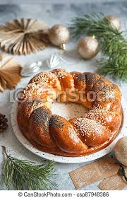 8 traditional christmas breads from around the world. Sweet Bread Wreath Brioche Garland With Dried Berries And Nuts Holiday Recipes Braided Bread Twist Bread Wreath With Poppy Canstock