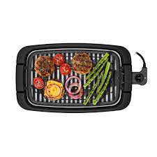 Chefman Electric Smokeless Indoor Grill with Non-Stick Cooking Surface and  Adjustable Temperature Knob from Warm to Sear for Customized Grilling,  Dishwasher Safe Removable Drip Tray, Black - Walmart.com