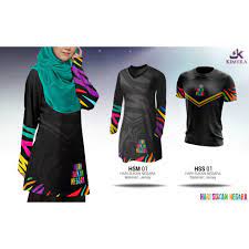 Masa nak pergi pulau tu hari aku sibuk sangat survey baju renang muslimah. Tshirt Muslimah Jersey Hari Sukan Negara Kimyra Shopee Malaysia