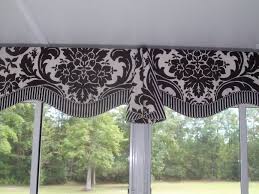 Black And White Striped Valance Curtains Custom Window Treatments Black Window Treatments Kitchen Window Treatments Custom Window Treatments