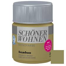 Die obi gmbh & co. Schoner Wohnen Farbe Wandfarbe Trendfarbe Tester Bamboo 50 Ml Matt Bauhaus