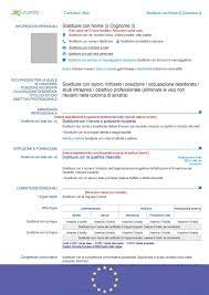 Cv En Italien Gratuit A Telecharger Modeles De Cv Europass