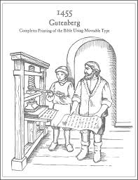 Mrs Jordan S History Class Gutenberg S Printing Press Printing History Printing Press Coloring Books