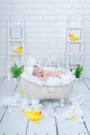 All the new parents take up the task of decorating and furnishing their house according to their baby's need, the moment they get to know about his/her impending arrival. Pin By Little Bratz Photography On Baby Bathtub Theme Photoshoot Baby Bath Tub Bassinet Decor