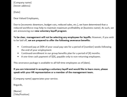 If you receive a job offer, but you're not satisfied with the accompanying salary, consider writing a salary. Voluntary Layoff Letter Template