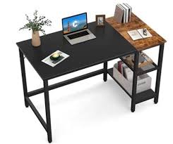 Cubicubi Computer Home Office Desk 40 Inch Small Desk Study Writing Table With Storage Shelves In 2020 Computer Desks For Home Under Desk Storage Home Office Desks