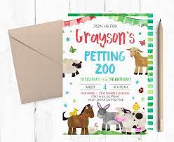 Petting Zoo Birthday Invitation Petting Zoo Invitations Etsy Petting Zoo Invitations Petting Zoo Birthday Party Petting Zoo Birthday