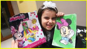 Minnie Mouse Kum Boyama Seti Aciyoruz Ruya Ile Kum Boyama Yapiyoruz Youtube