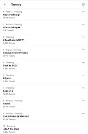 Jun 16, 2021 · the government has slightly eased quarantine rules in the ncr plus to gcq with restrictions, from june 16 to 30. Rappler On Twitter Look Hashtags Duterteresign Dutertepalpak And Oustdutertenow Topped Philippine Twitter Trends On Saturday Evening March 27 Shortly After The Ncr Plus Bubble Was Put Under Ecq Amid Skyrocketing Covid 19 Cases