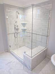 Shower Bench With 2 Sides Of Glass Google Search Trendy Bathroom Shower Remodel Bathrooms Remodel