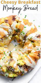 Cheesy Breakfast Monkey Bread Brunch Recipes Breakfast Recipes Recipes
