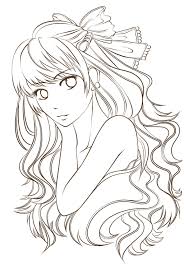 Lady 1 Lineart By Yuriko Kawasaki On Deviantart Coloring Pages Art Drawings